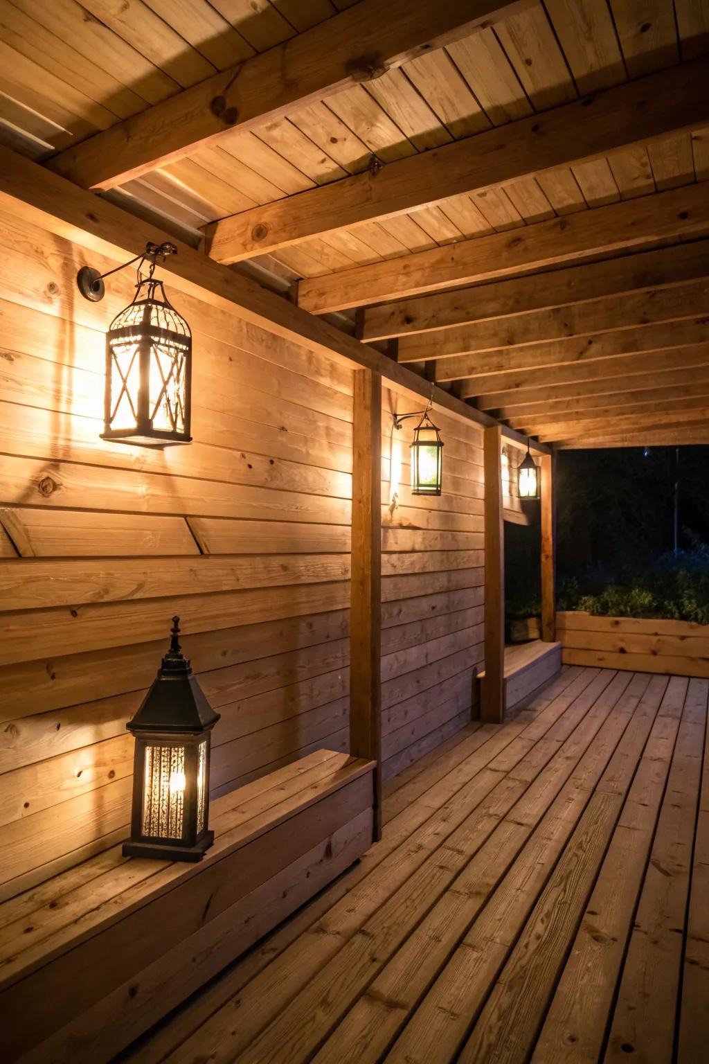 Embrace rustic allure with wood.