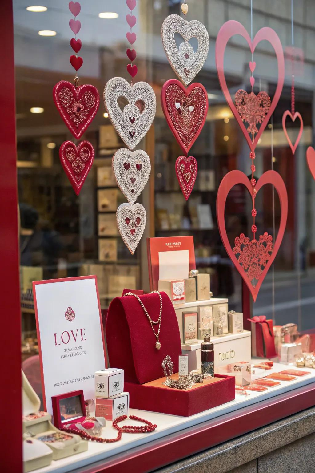A gift theme for Valentine's Day in a shop.