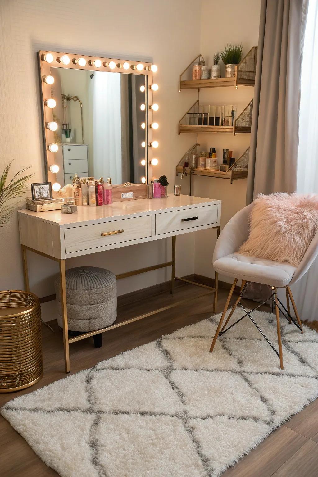 Textures introduce depth and comfort to your vanity.