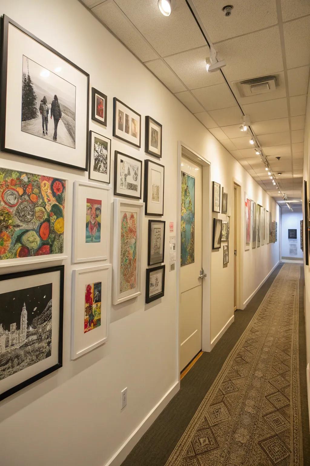 Gallery walls offer a curated glimpse into your art collection.