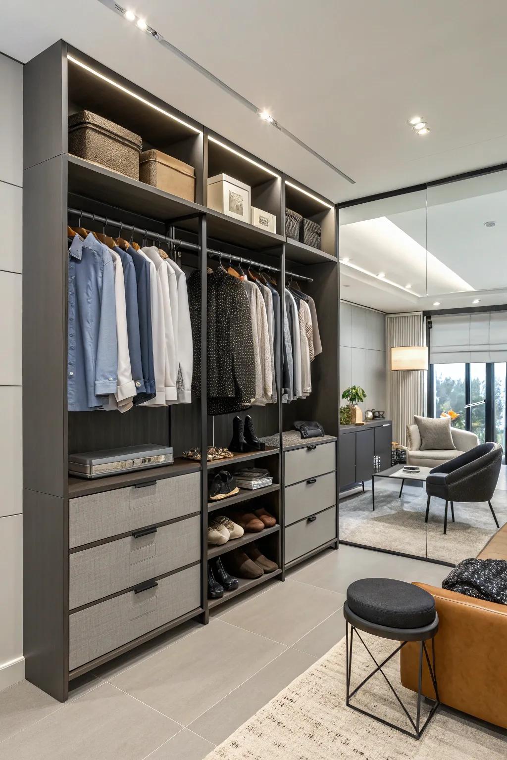 Wall closets are more versatile with Modular units.