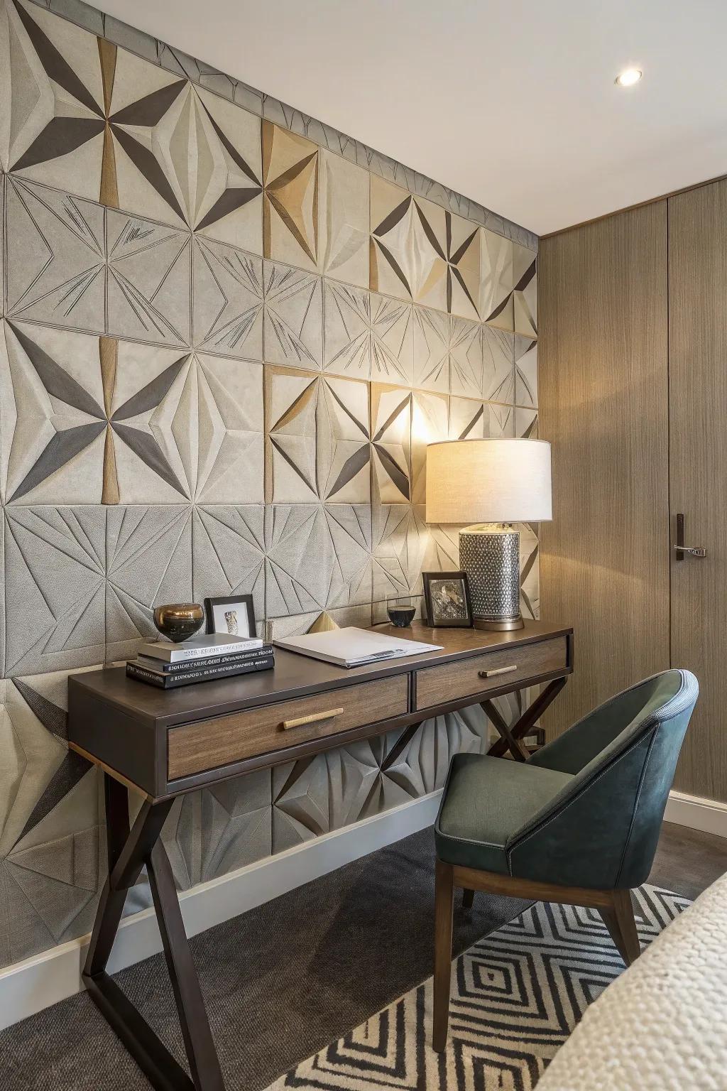 Make a statement with bold geometric patterns.