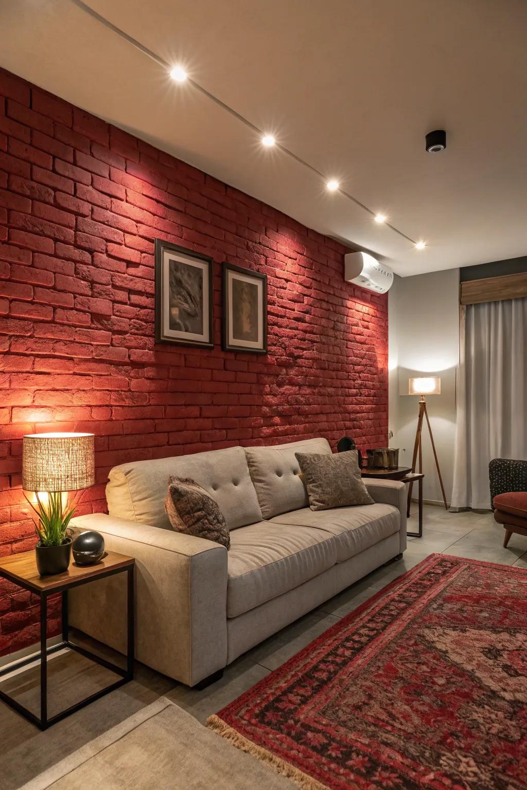 Simulated brick finishes deliver urban appeal with straightforward setup.