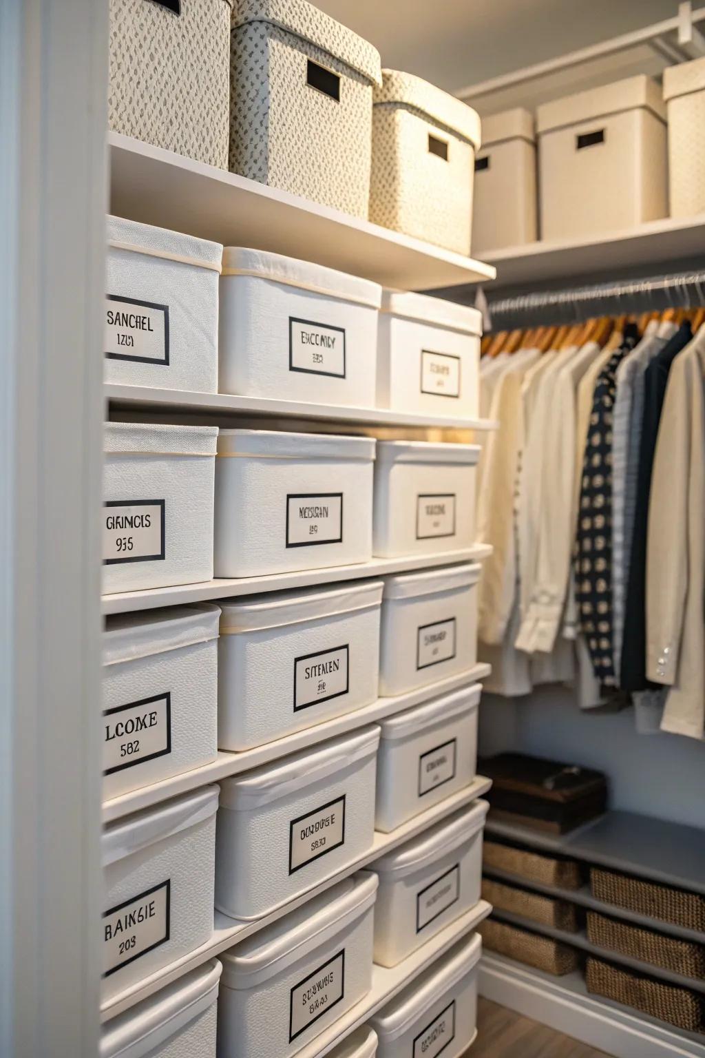 Labels transform seasonal storage into a streamlined process.