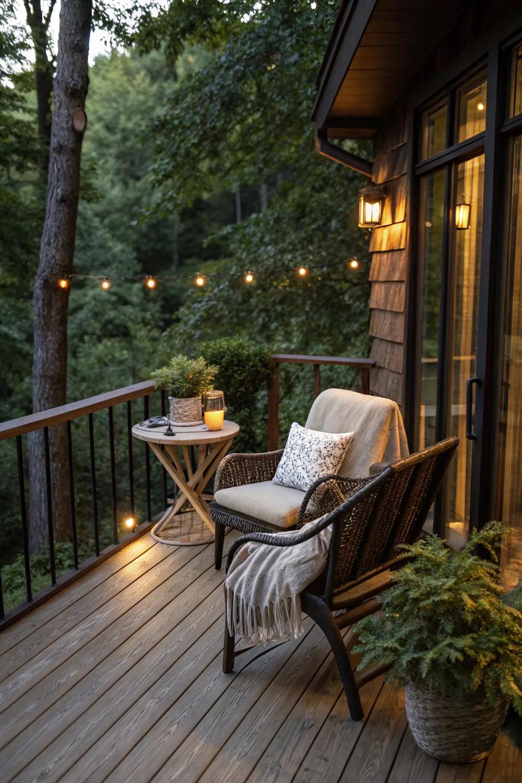 Intimate nooks on your terrace offer an impeccable personal retreat.