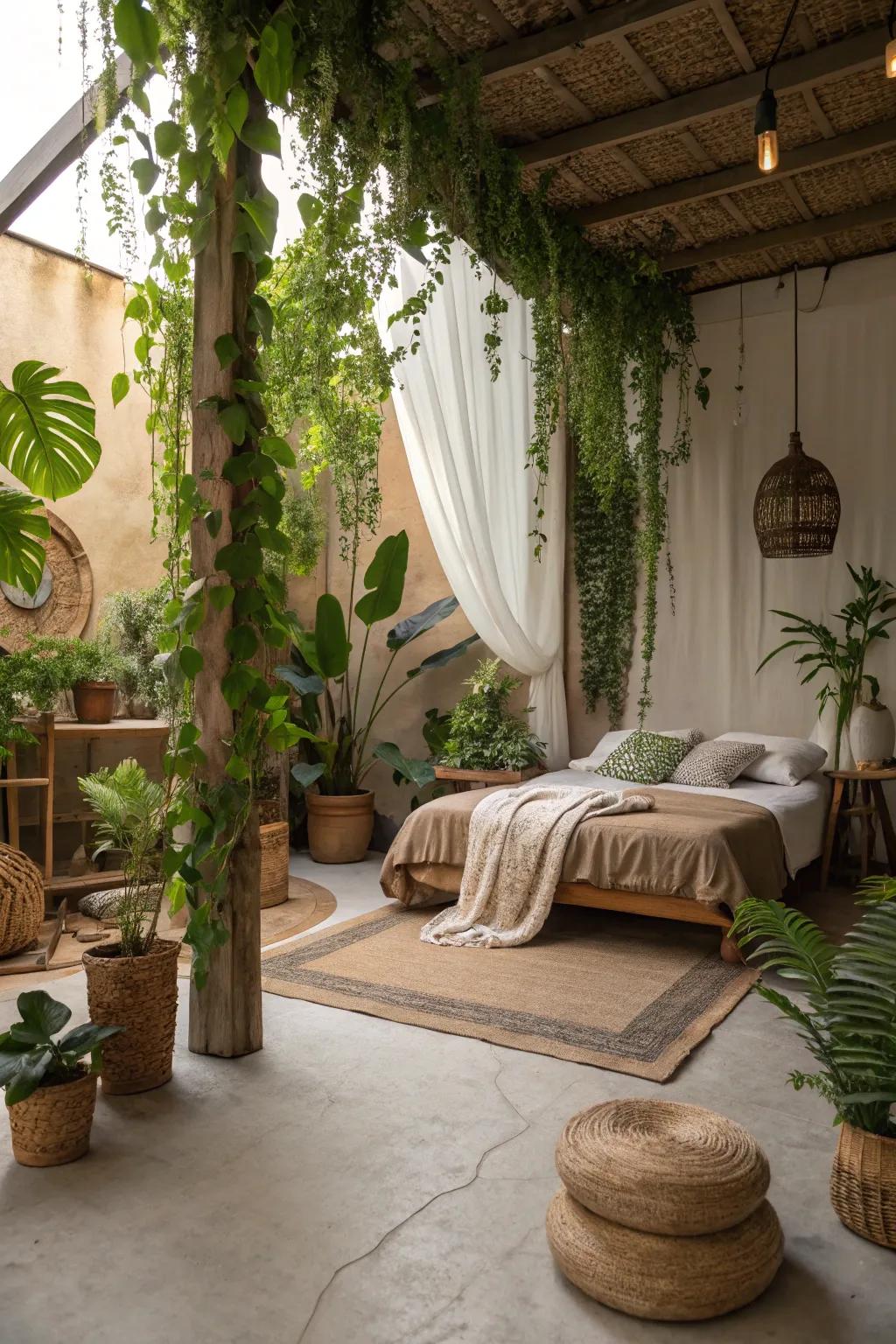 Plants introduce life and tranquility into your personal area.