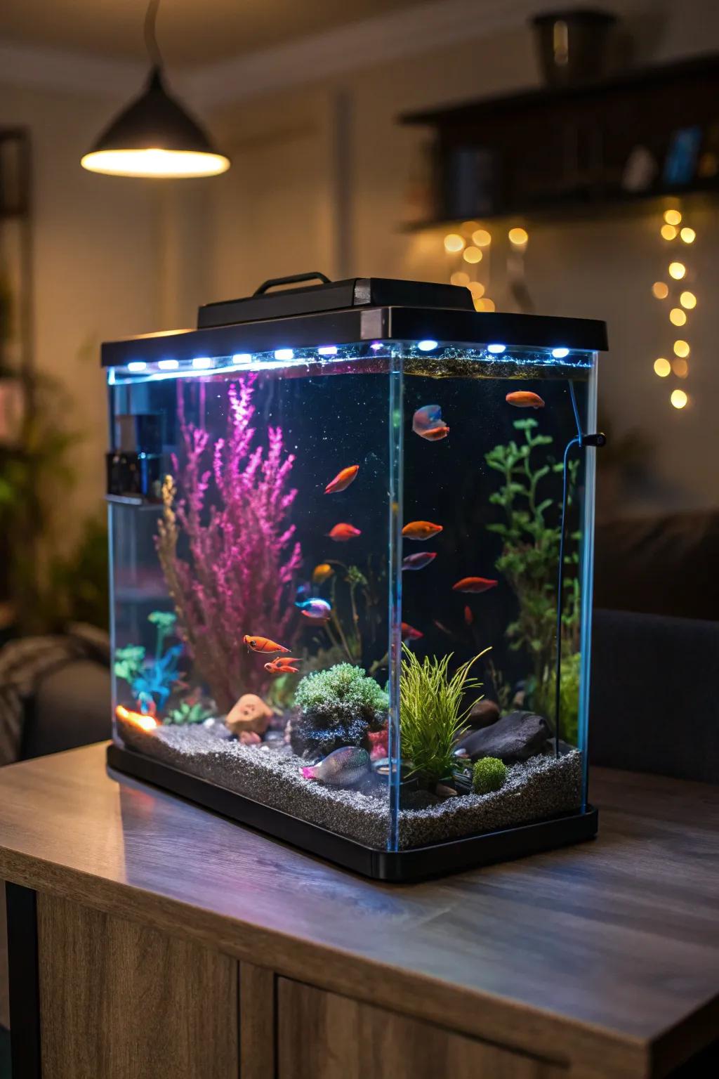 Illumination effects can transform your tank into an enchanting display.