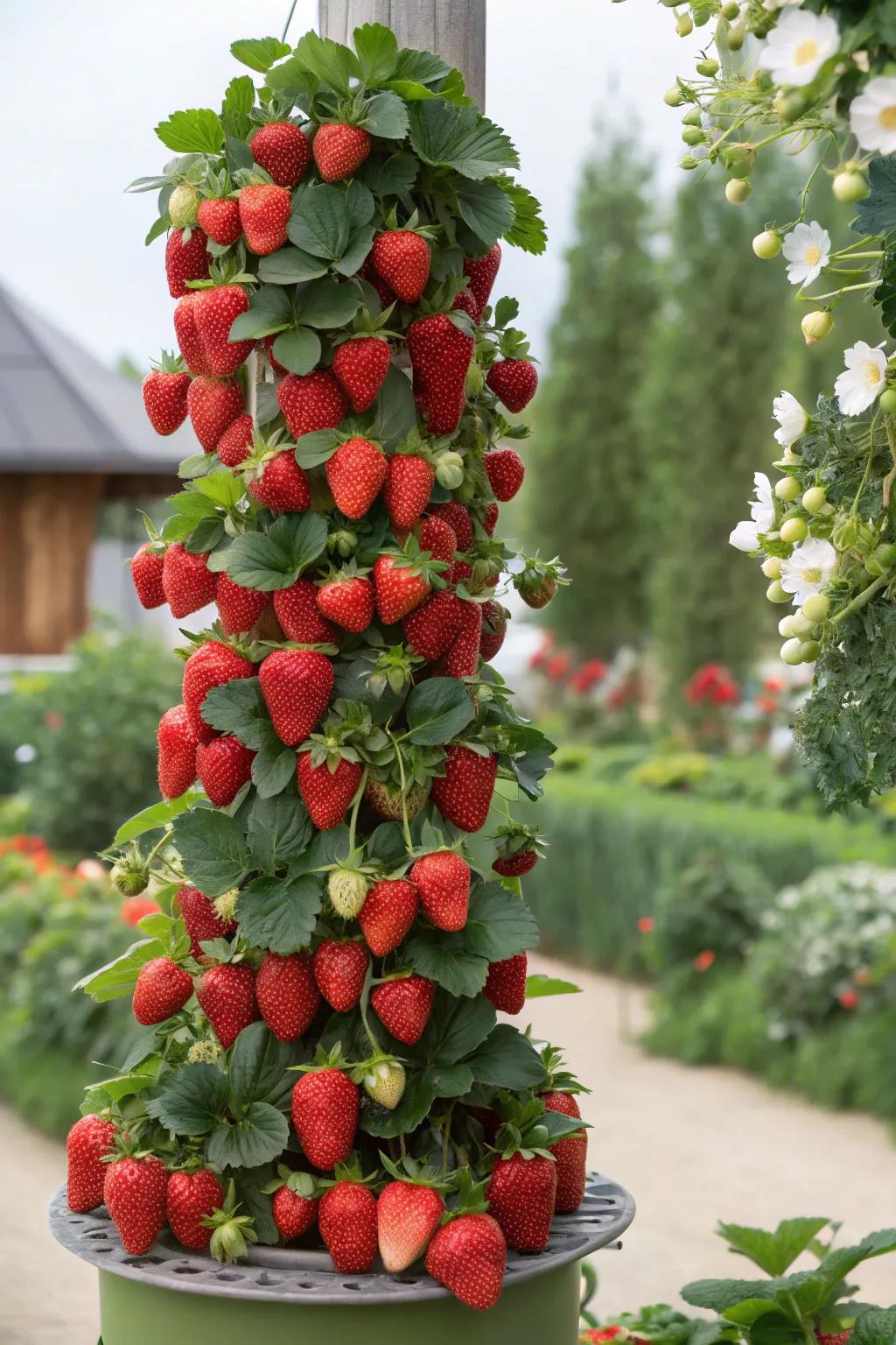 A berry spire that provides vertical gardening bliss.