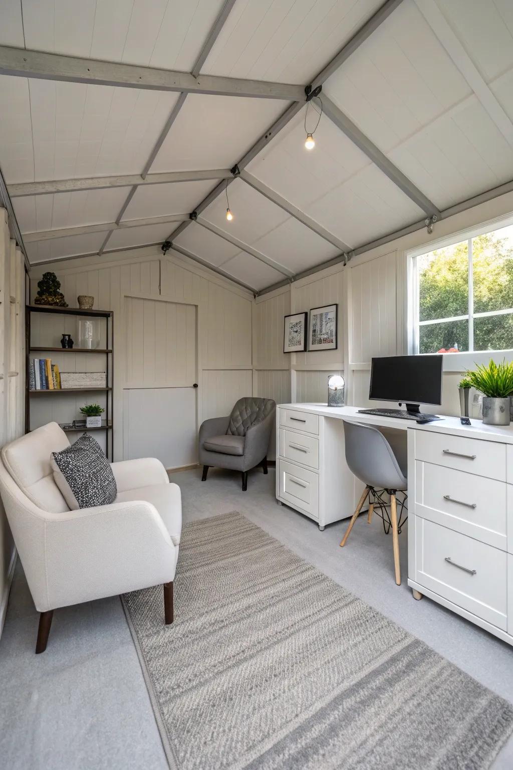 A minimalist design with sleek furniture and neutral colors for a modern touch.