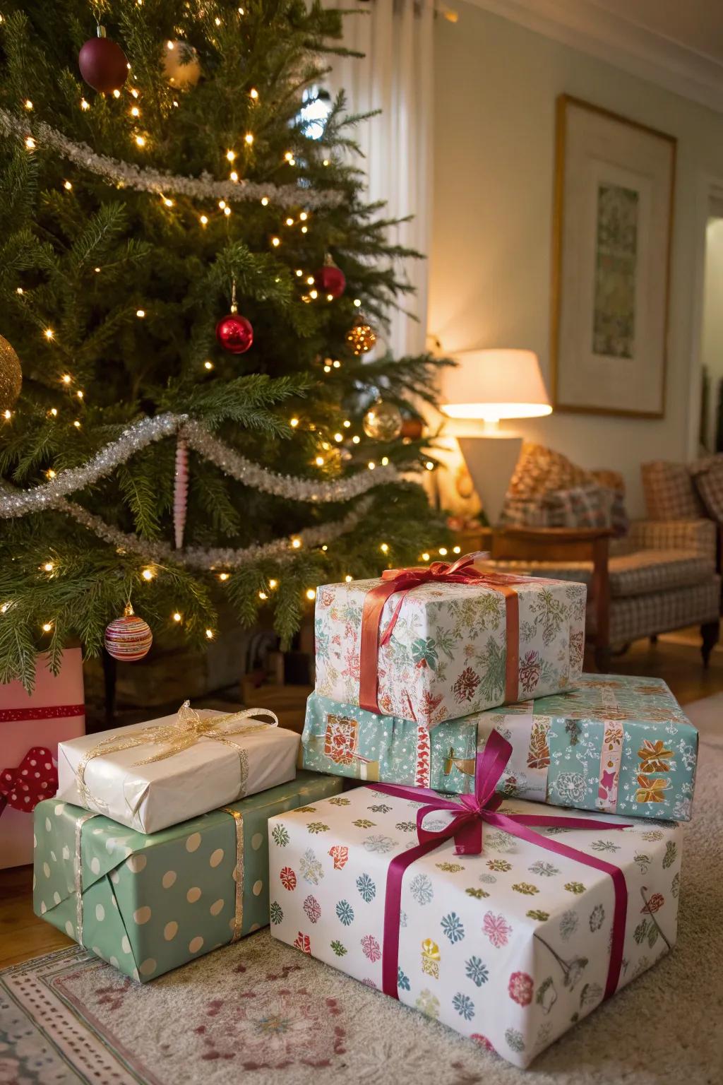 Offerings enveloped with consideration complement the festive adornment.