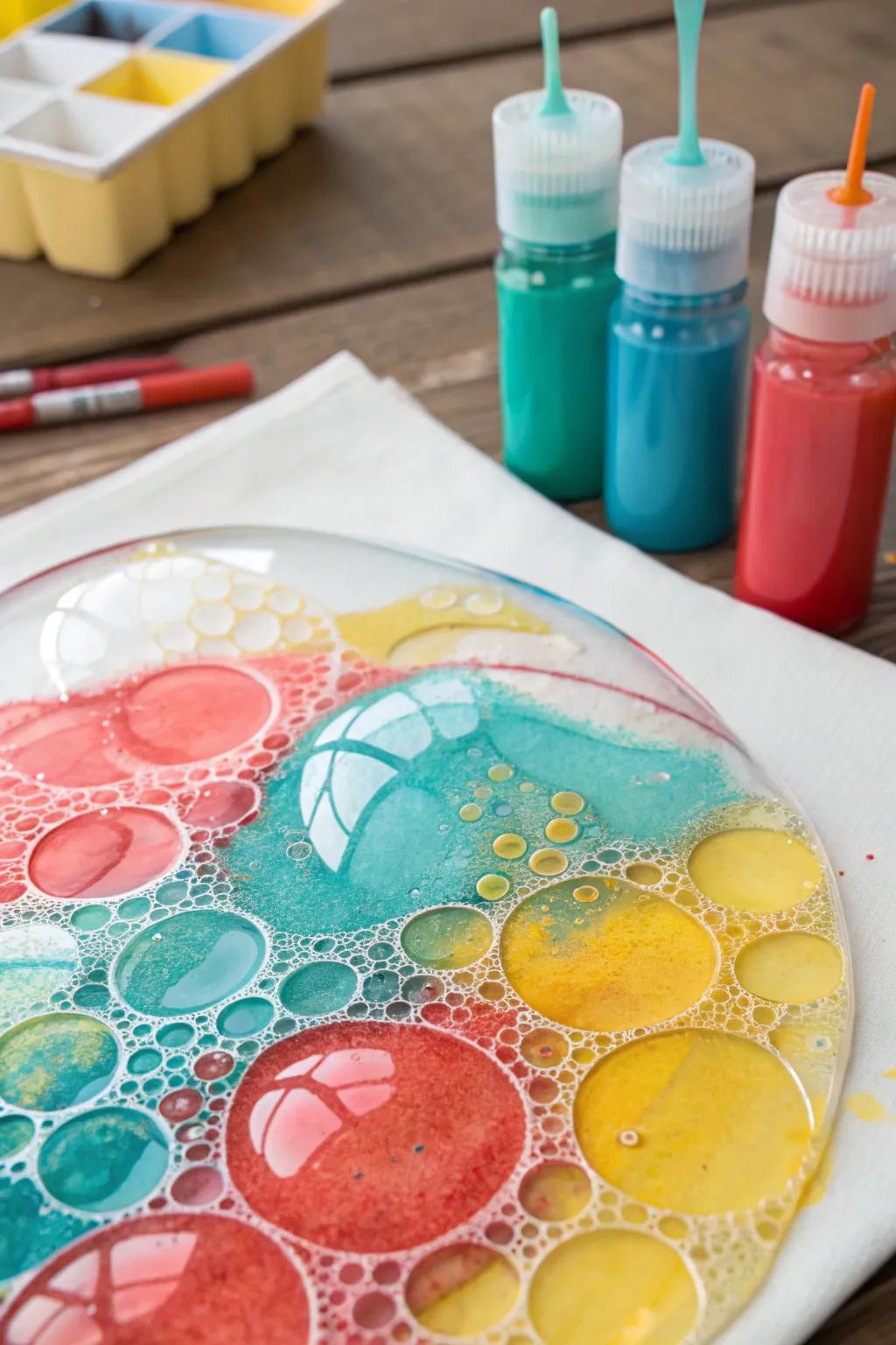 Experience the joy of foam painting – where creativity and fun come together in a burst of vibrant colors!