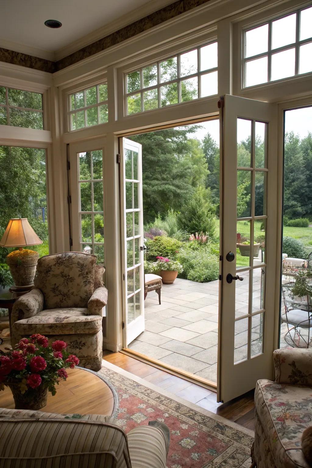 A smooth flow between indoor comfort and the splendor of the outdoors.