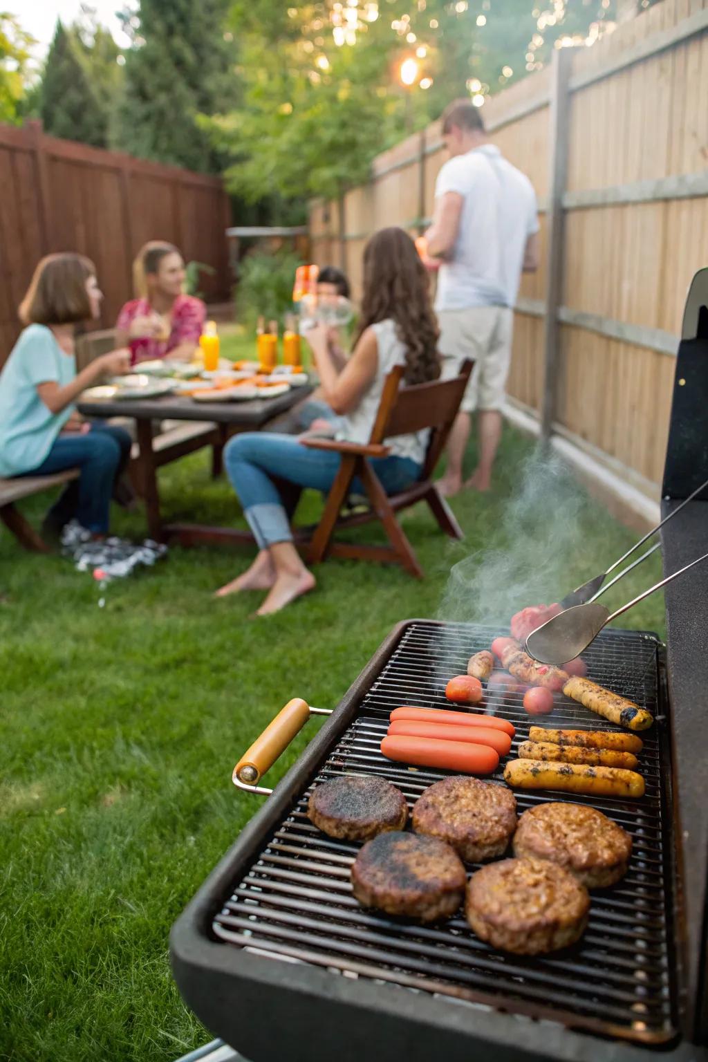 A garden barbecue ideal for a summer birthday celebration.