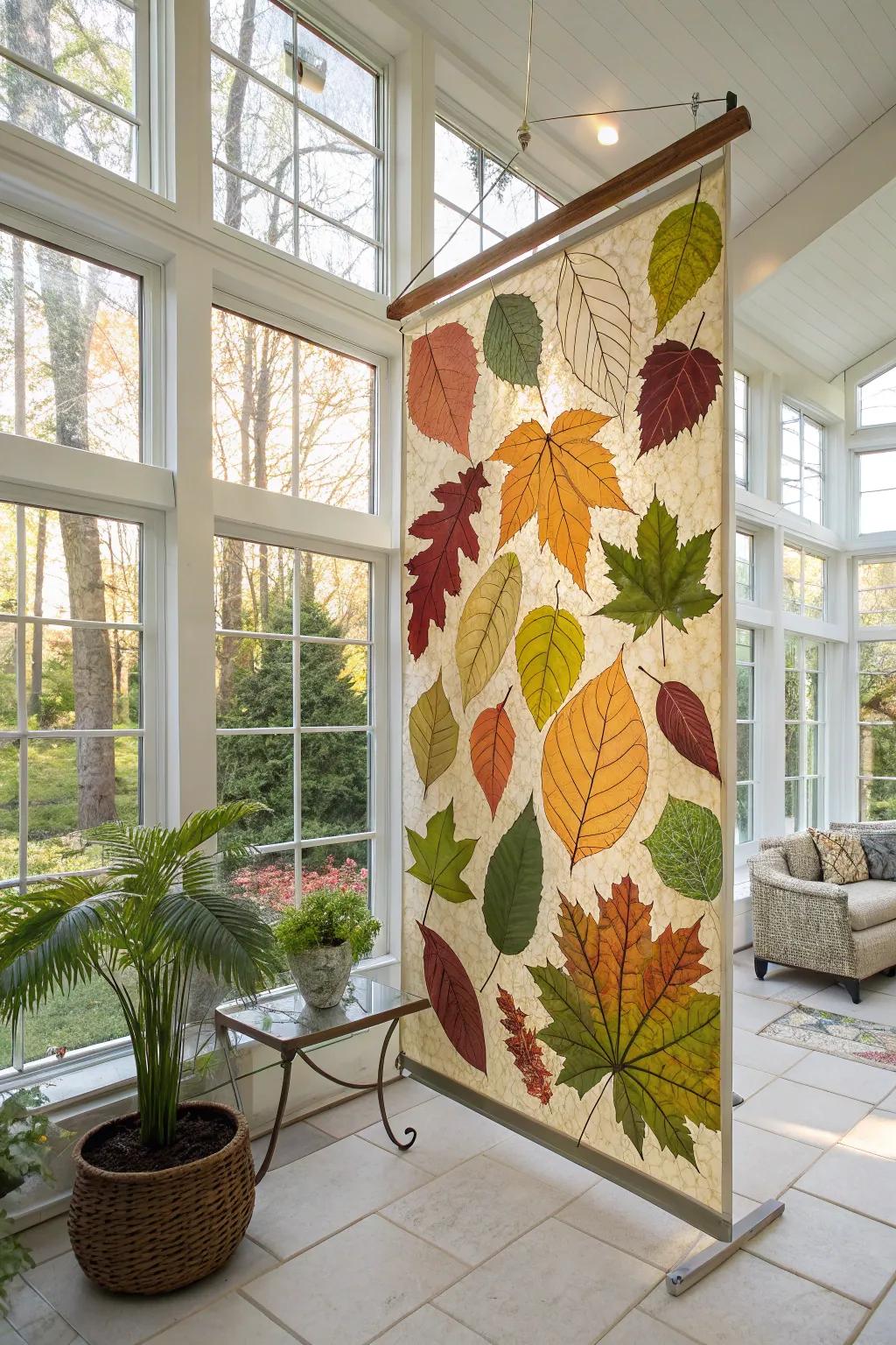 Nature-themed abstractions bring the outdoors in.