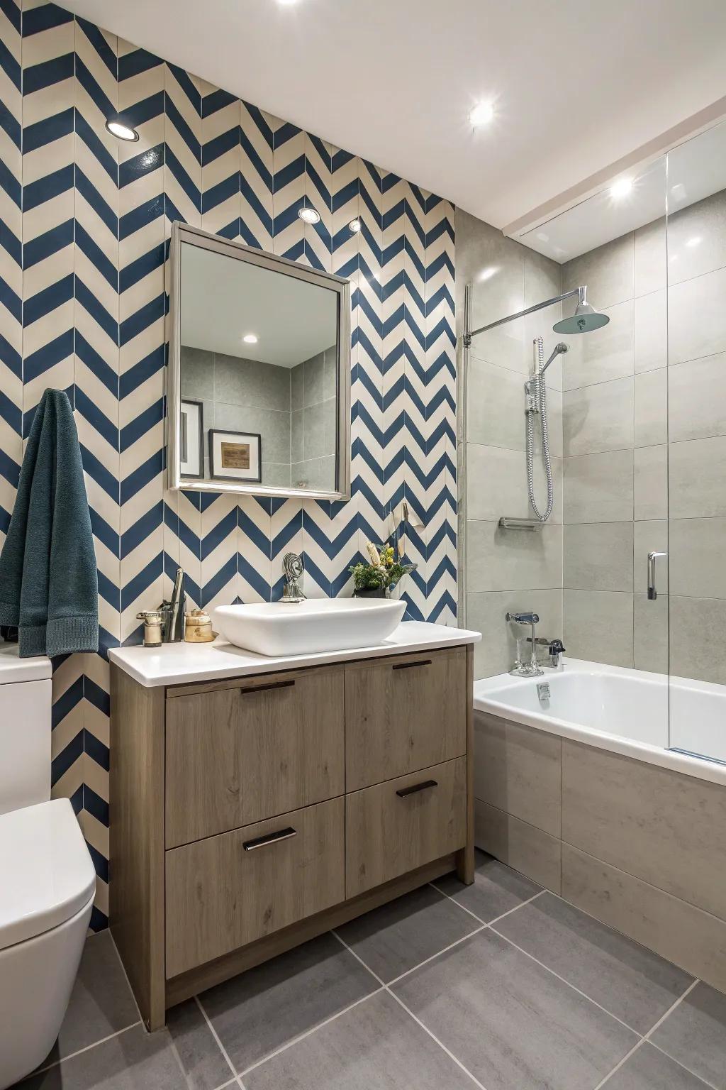 Angular layouts add motion and sophistication.