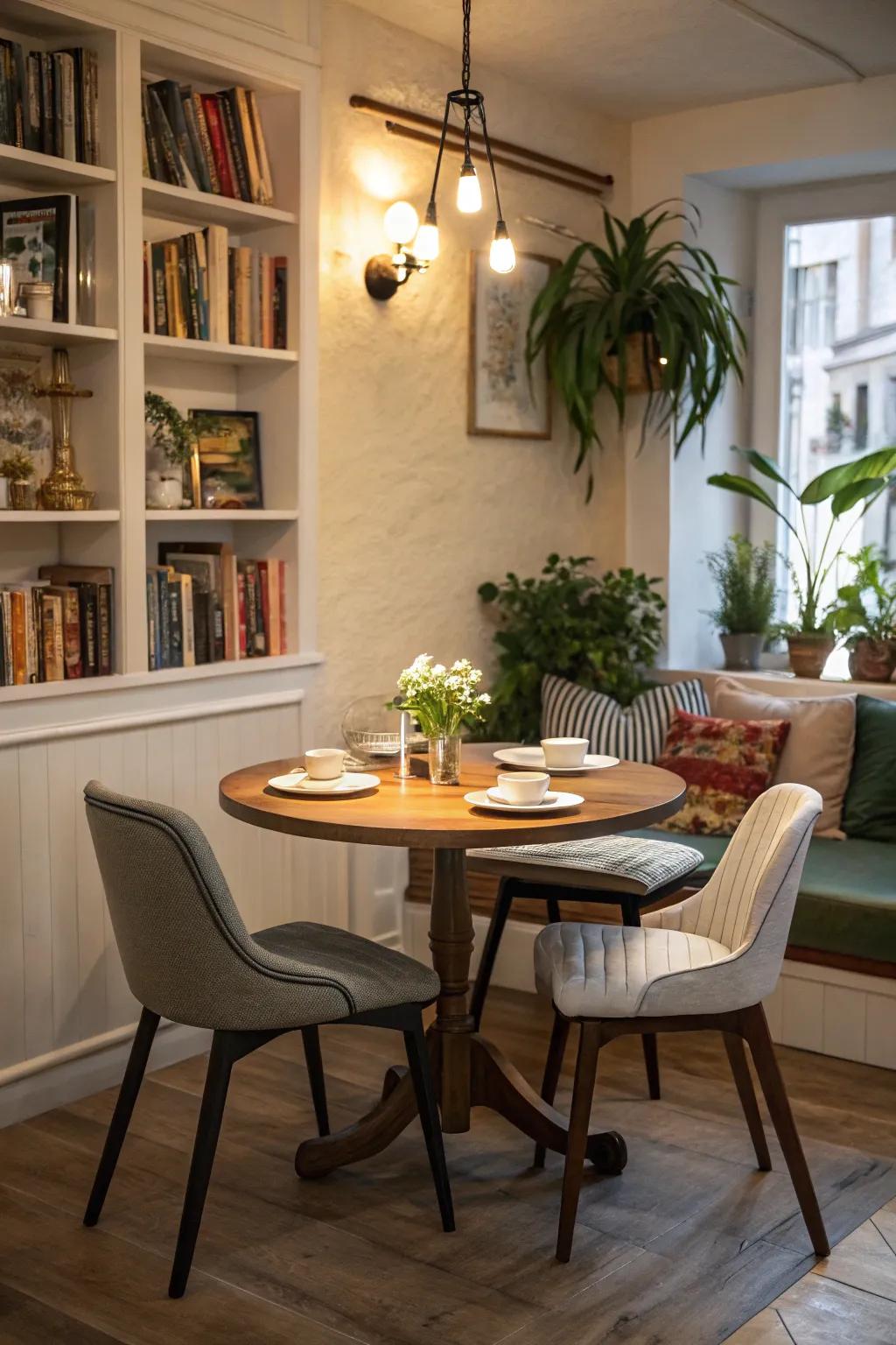 Circular tables promote fluidity and adaptability.