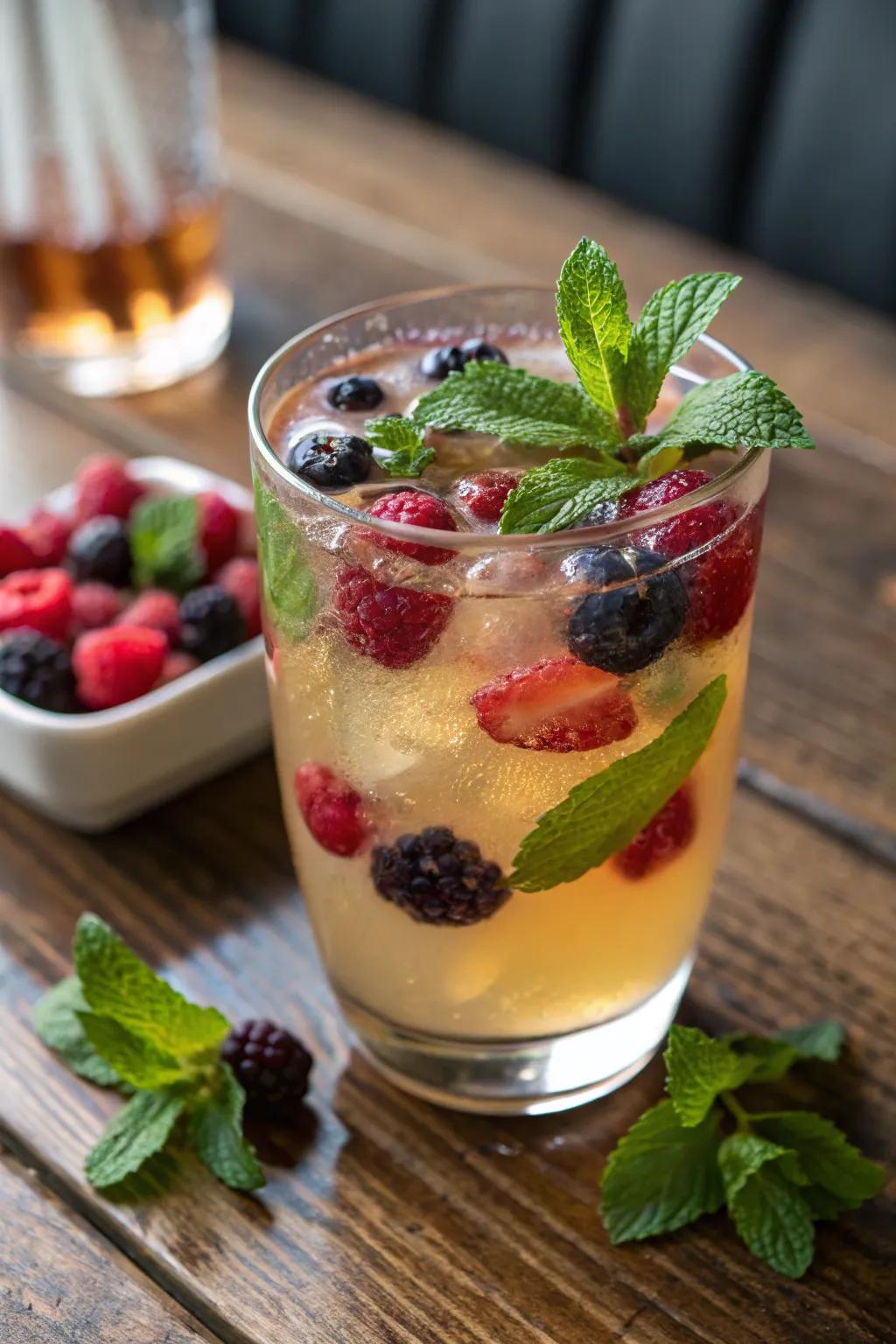 Berry-infused cider punch tailored for a vibrant burst of essence.