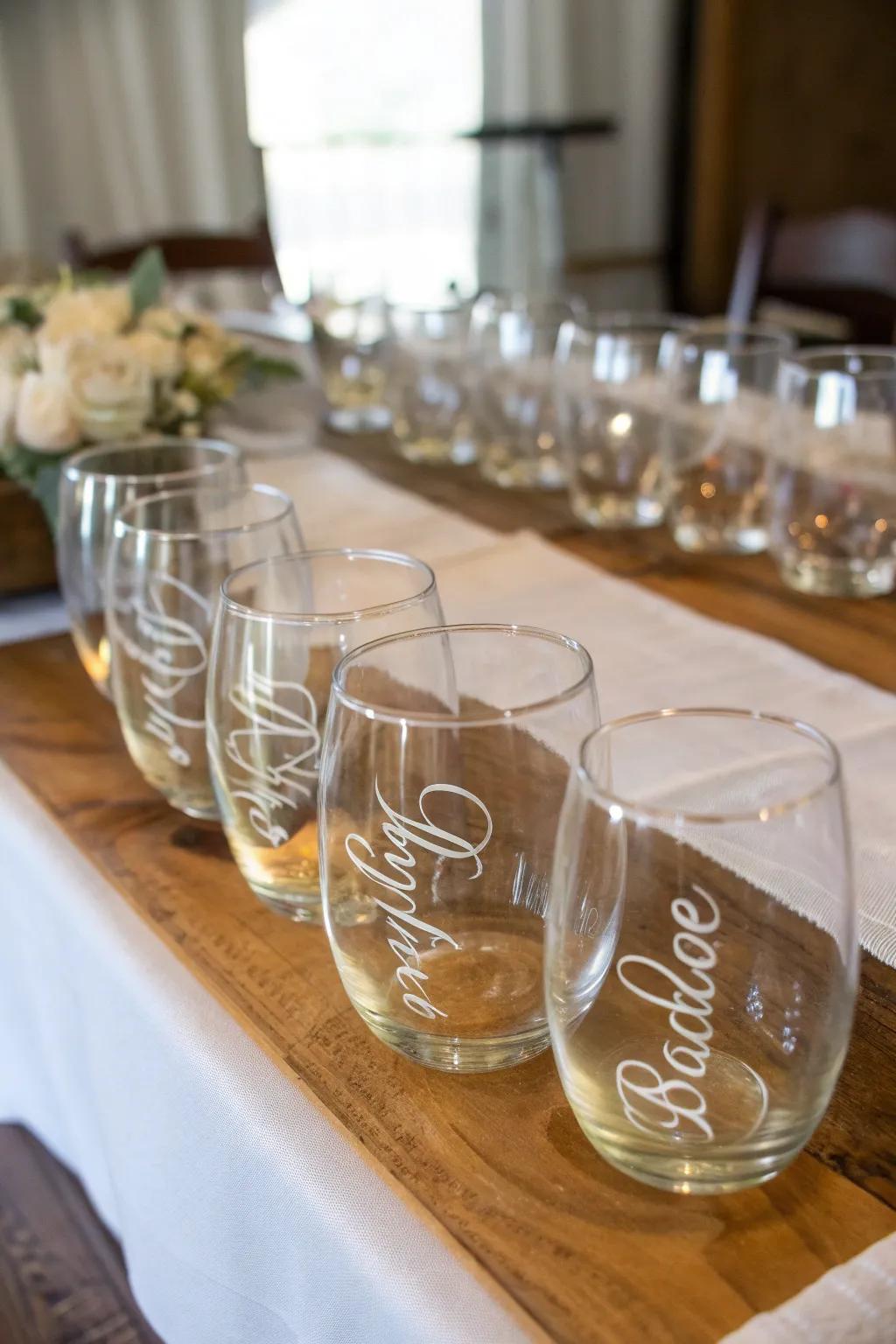 Customized drinkware that serves as a keepsake.