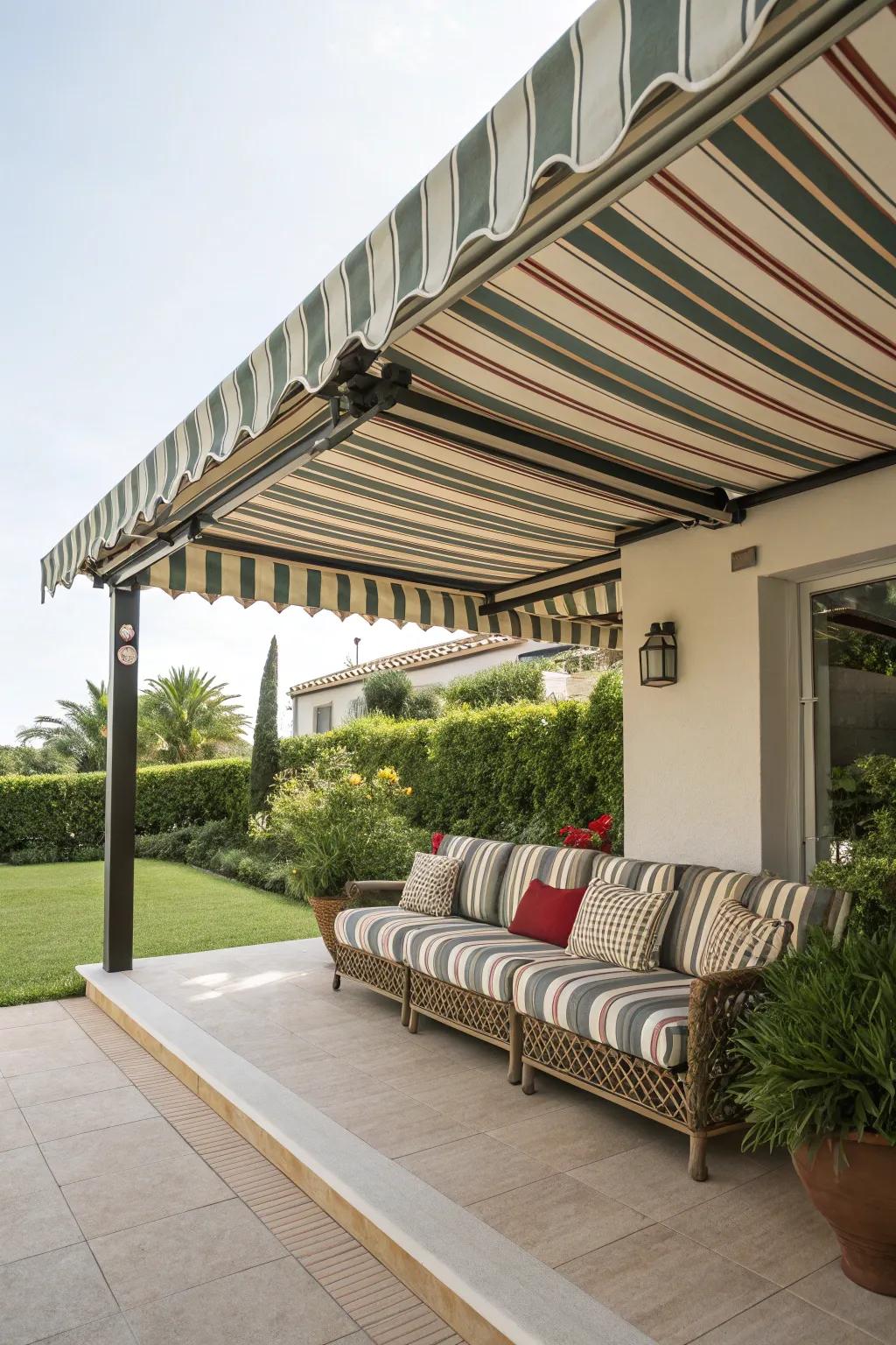 With decorated awnings, show off your style.