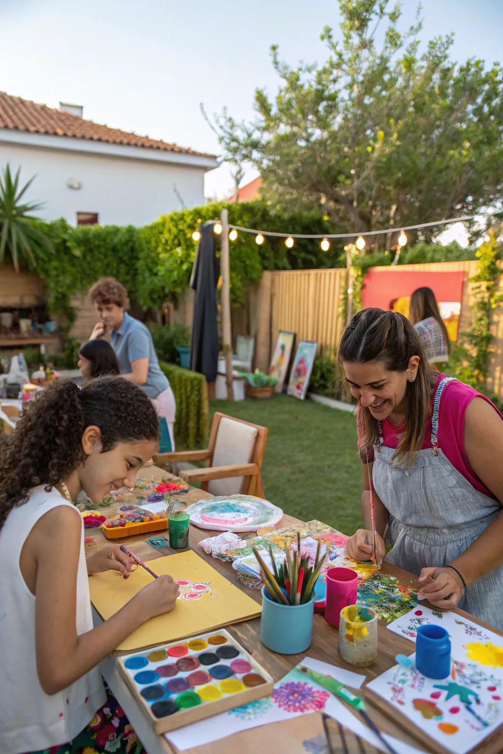 A craft station adds a personal touch to your celebration.