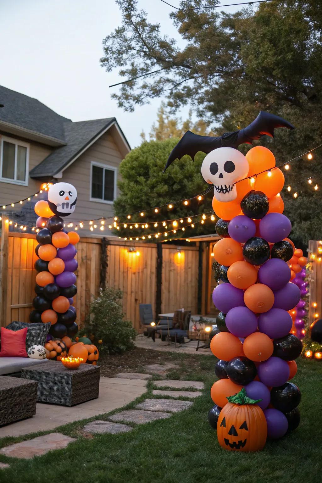 Gas-filled orbs bring a burst of hue and amusement to any Halloween celebration.