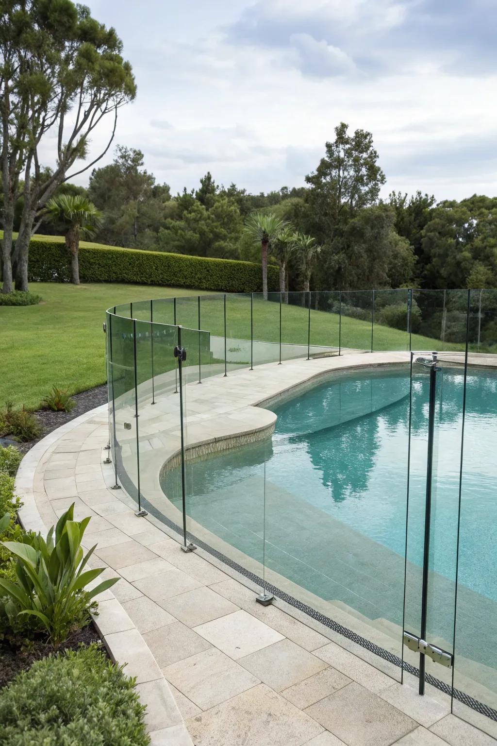 A glass partition ensures safety without sacrificing the panorama.