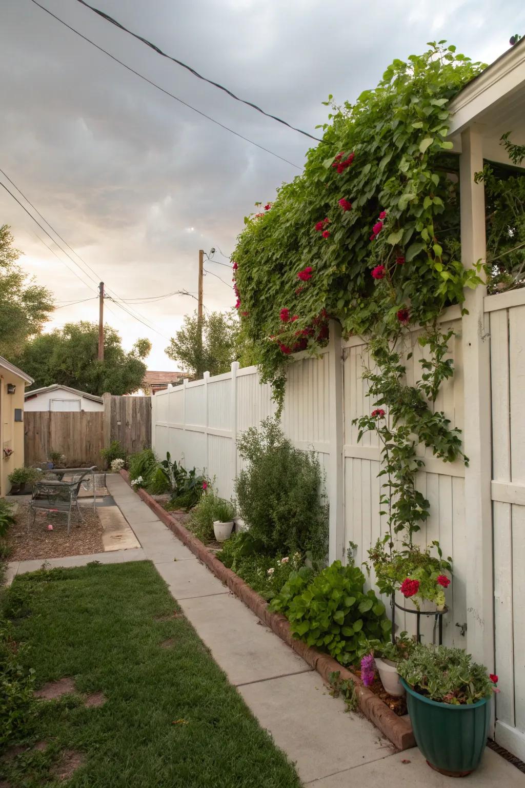 Maximize green space with a vibrant vertical flora expanse.
