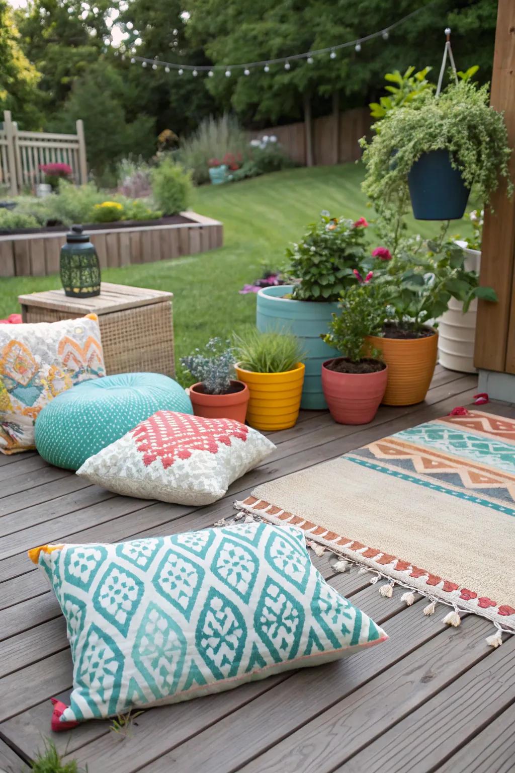 Decorative touches personalize your outdoor area.