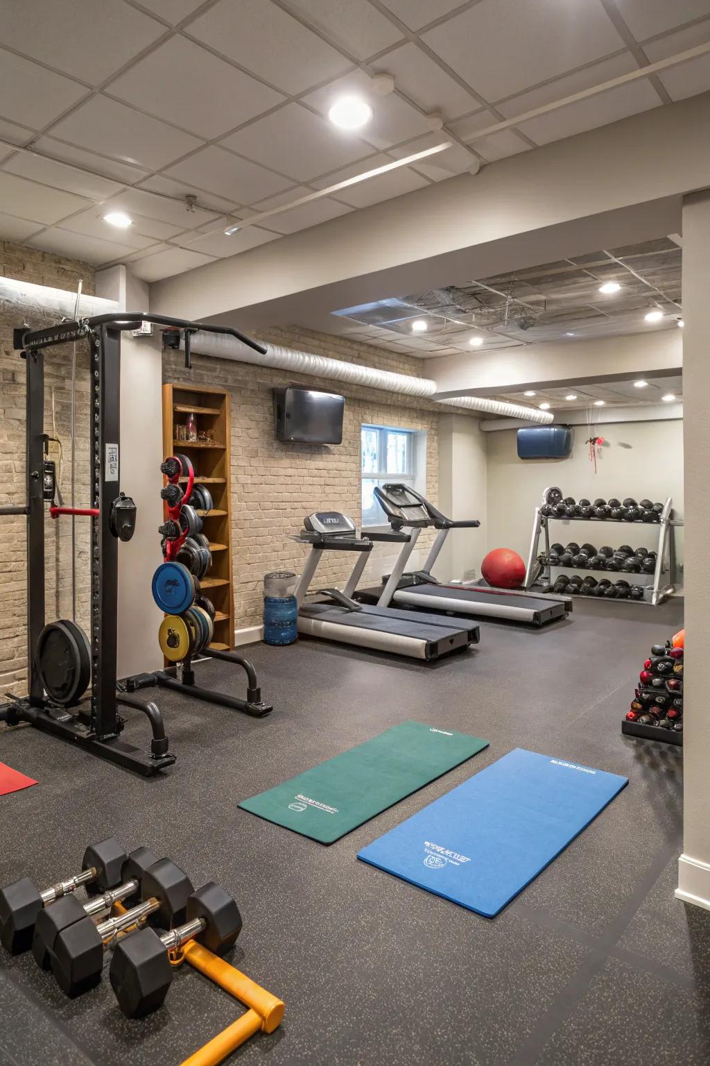 Multi-purpose zones improve the usefulness of your gym.