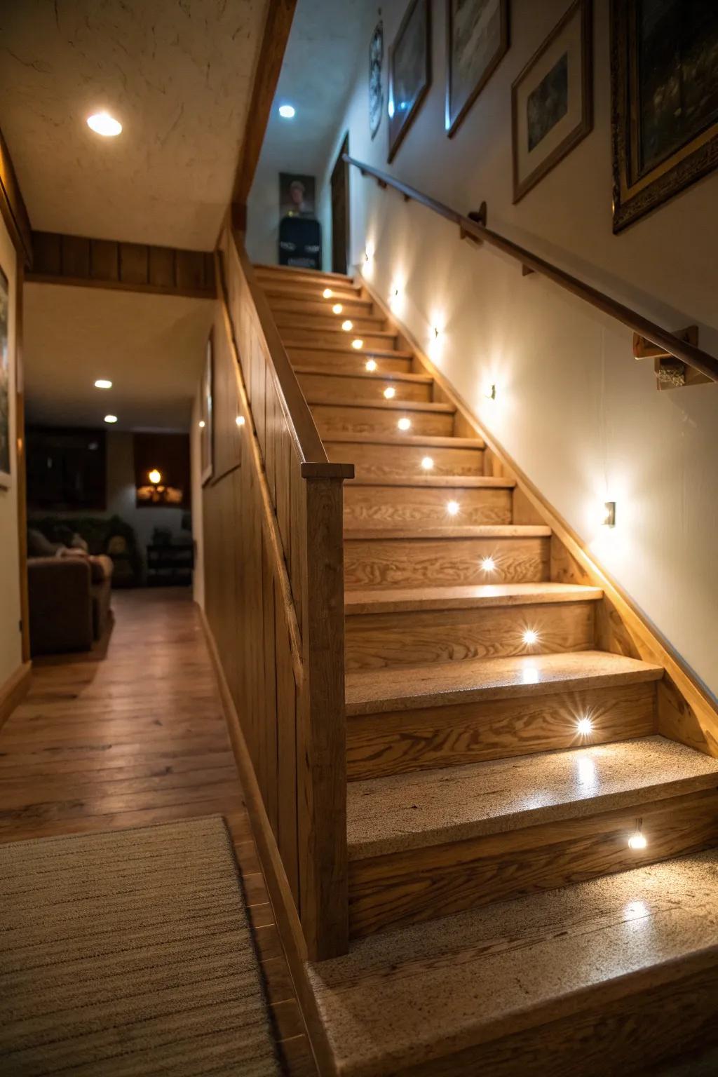 Set the perfect mood through adjustable lights.