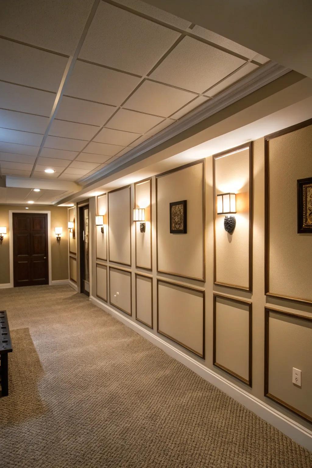 Integrated illumination boosts the ambiance.