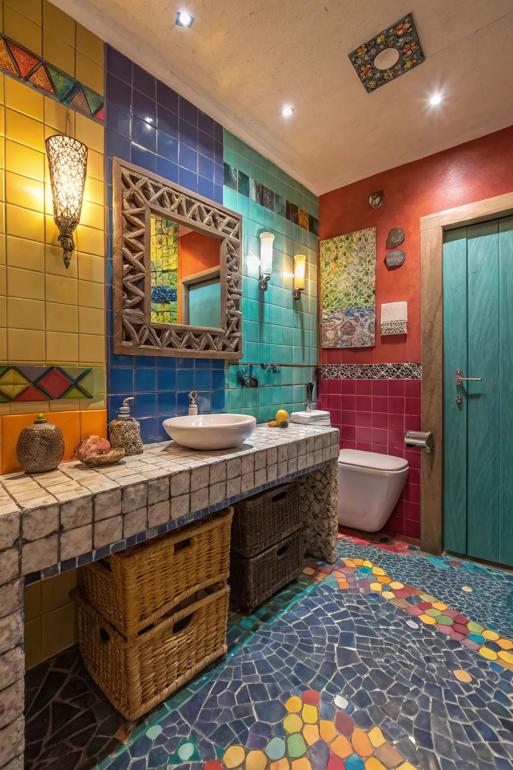 Inject personality with mosaic highlights.