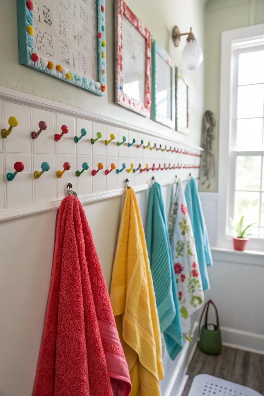 Pegs or protrusions introduce a creative revolution to cloth exhibits.