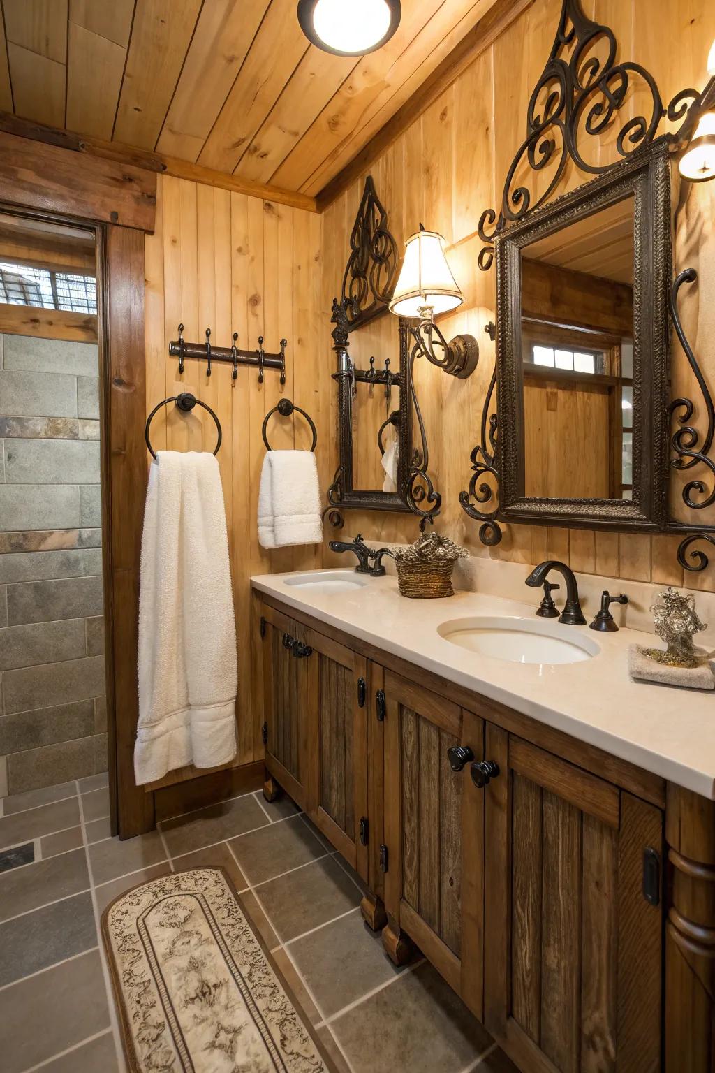 Architectural segments convey heritage and allure to your bathroom.