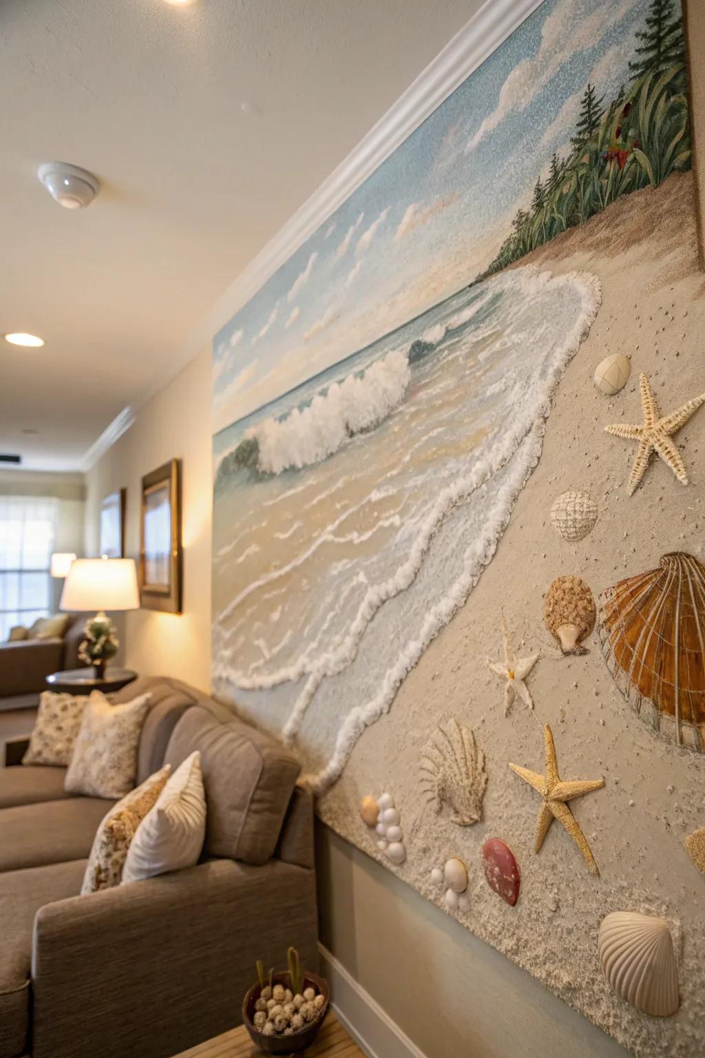 Upgrade your beach art using detailed brushwork for a personal touch.