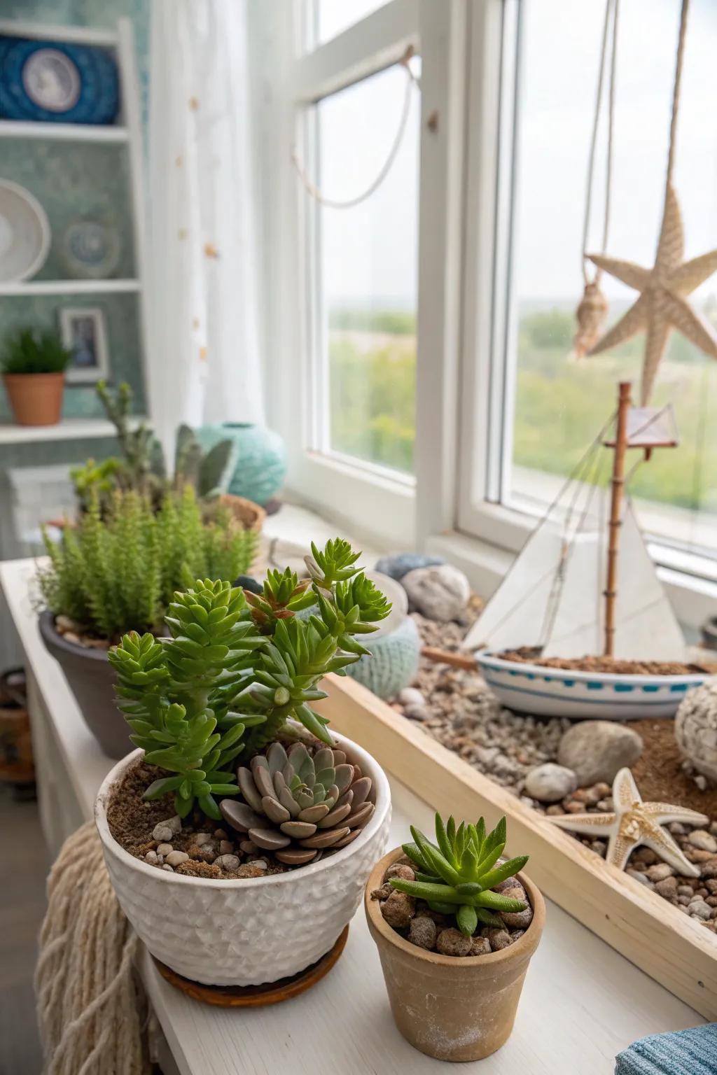 Coastal plants infuse life and color into your space.