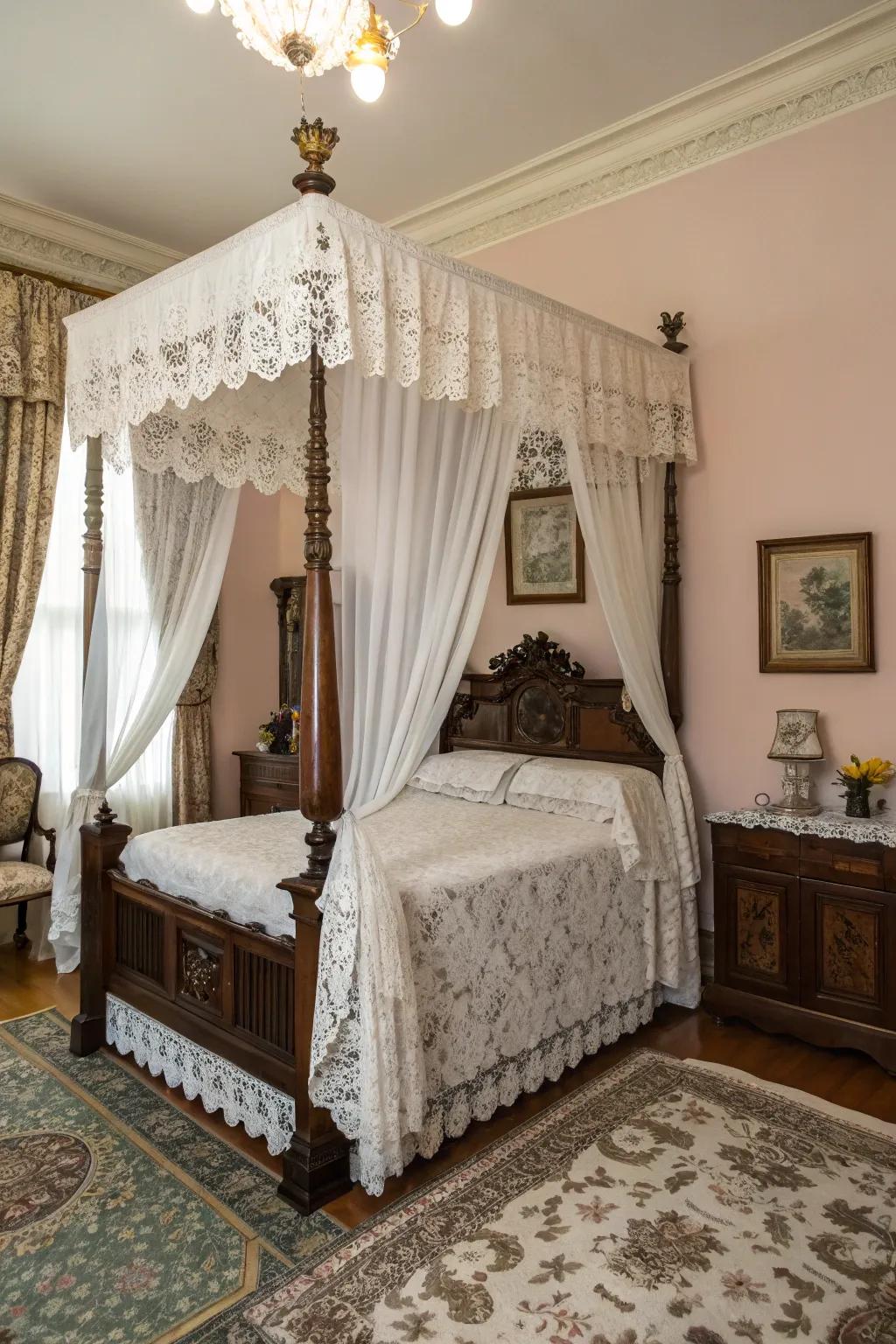 Lace bed wraps exude elegance and sophistication.