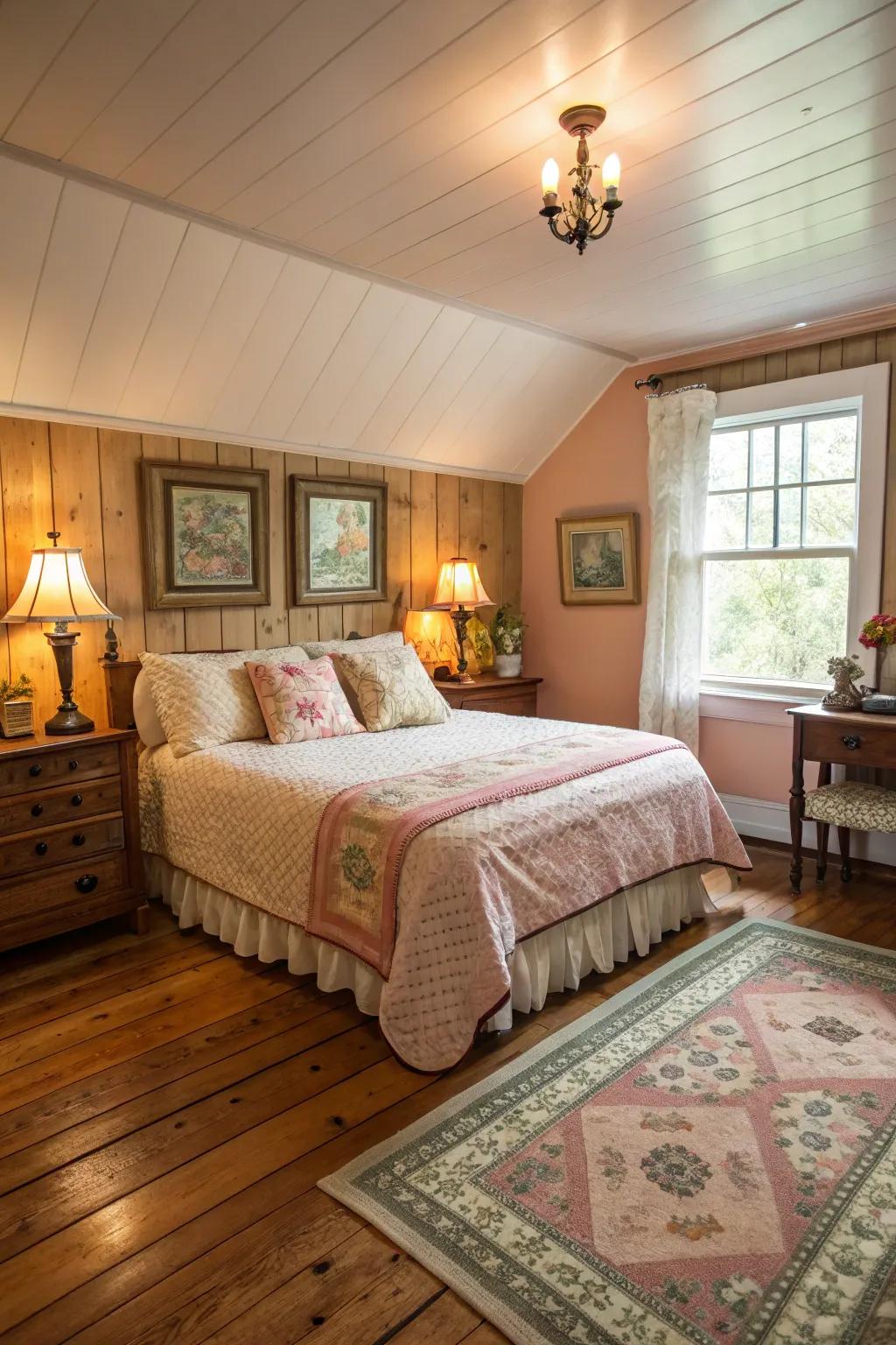Reclaimed wood enriches your bedroom with a sense of history and charm.