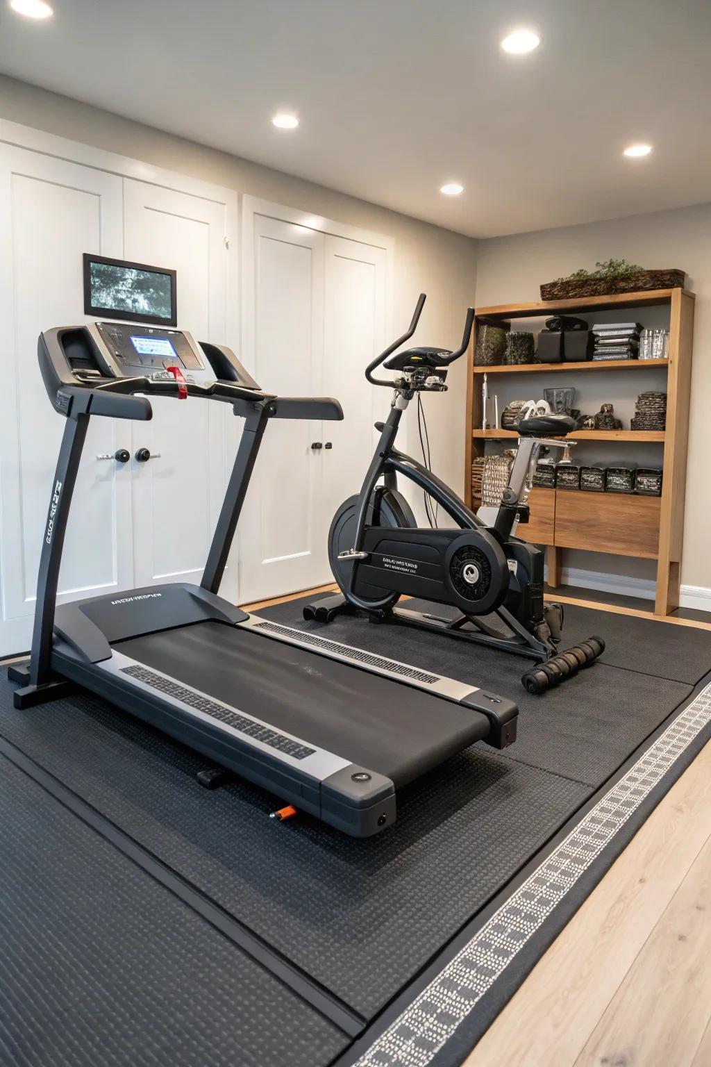 Endurance zones that include specialized flooring to enjoy serene, efficient workouts.