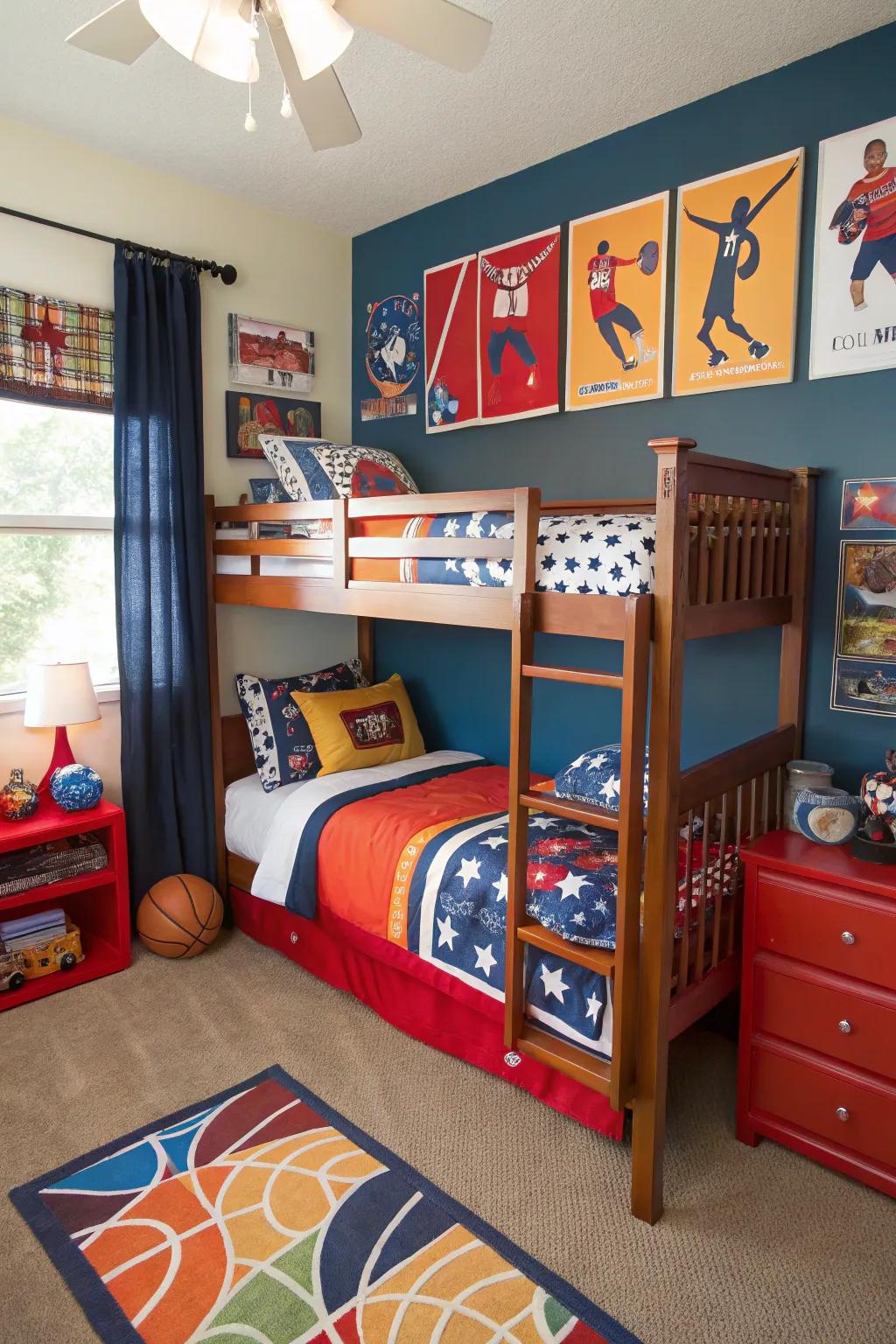 Sporting decor resonates profoundly among youthful athletes.