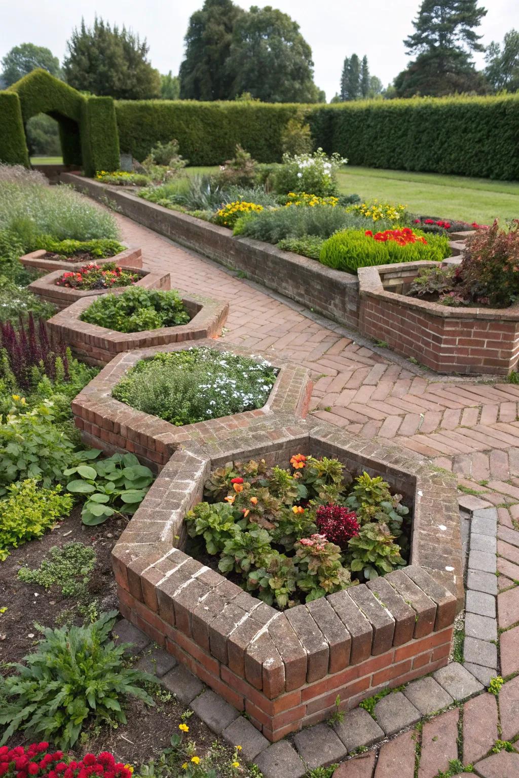 Geometric blueprints proffer a contemporary inflection to conventional gardens.