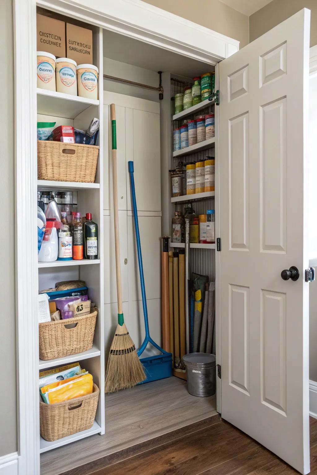 Create a dual-purpose storage area to optimize space.