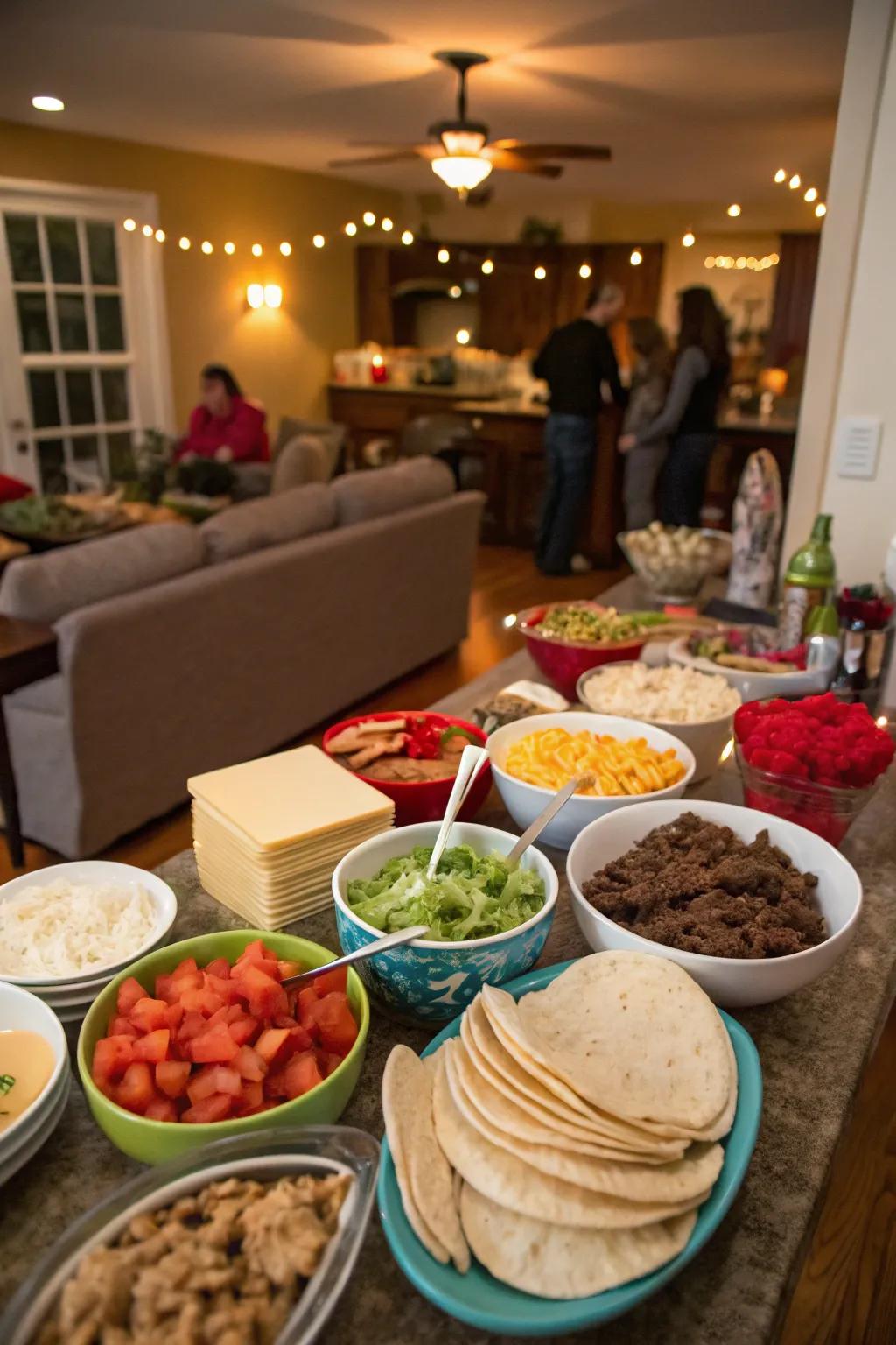 Hands-on stations contribute fun and personalization to your buffet.