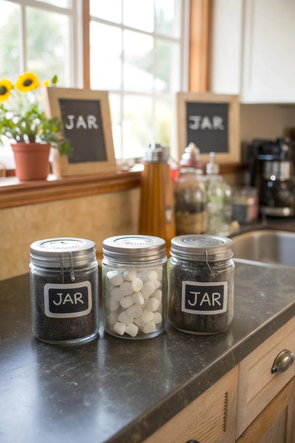 Slate stickers are both useful and a way to be creative.