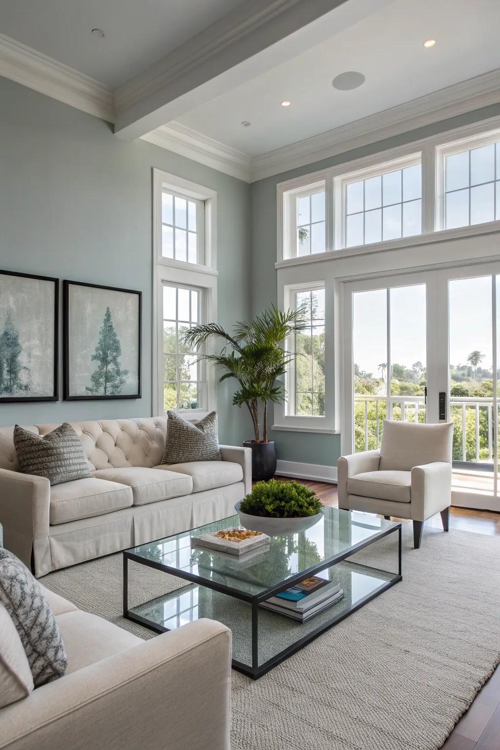 Modern decor in a California room enhances style.