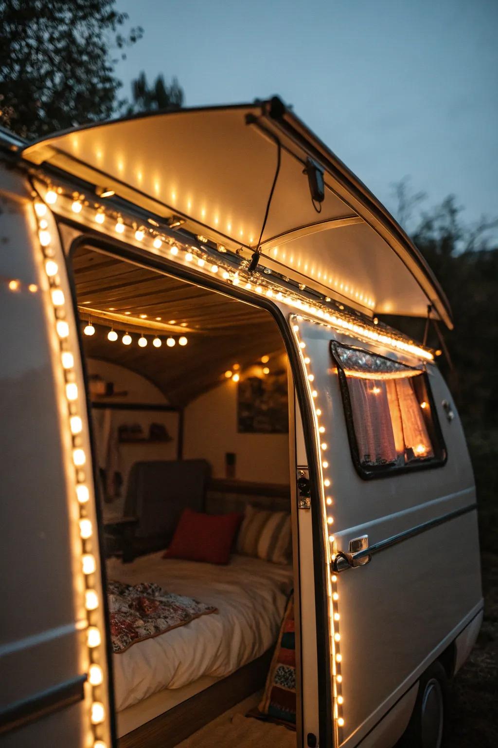 Imaginative lighting ideas that set the mood within your camper shell.