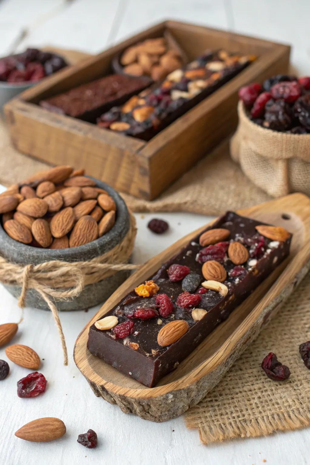 A wholesome candy selection, featuring healthy and natural treats.