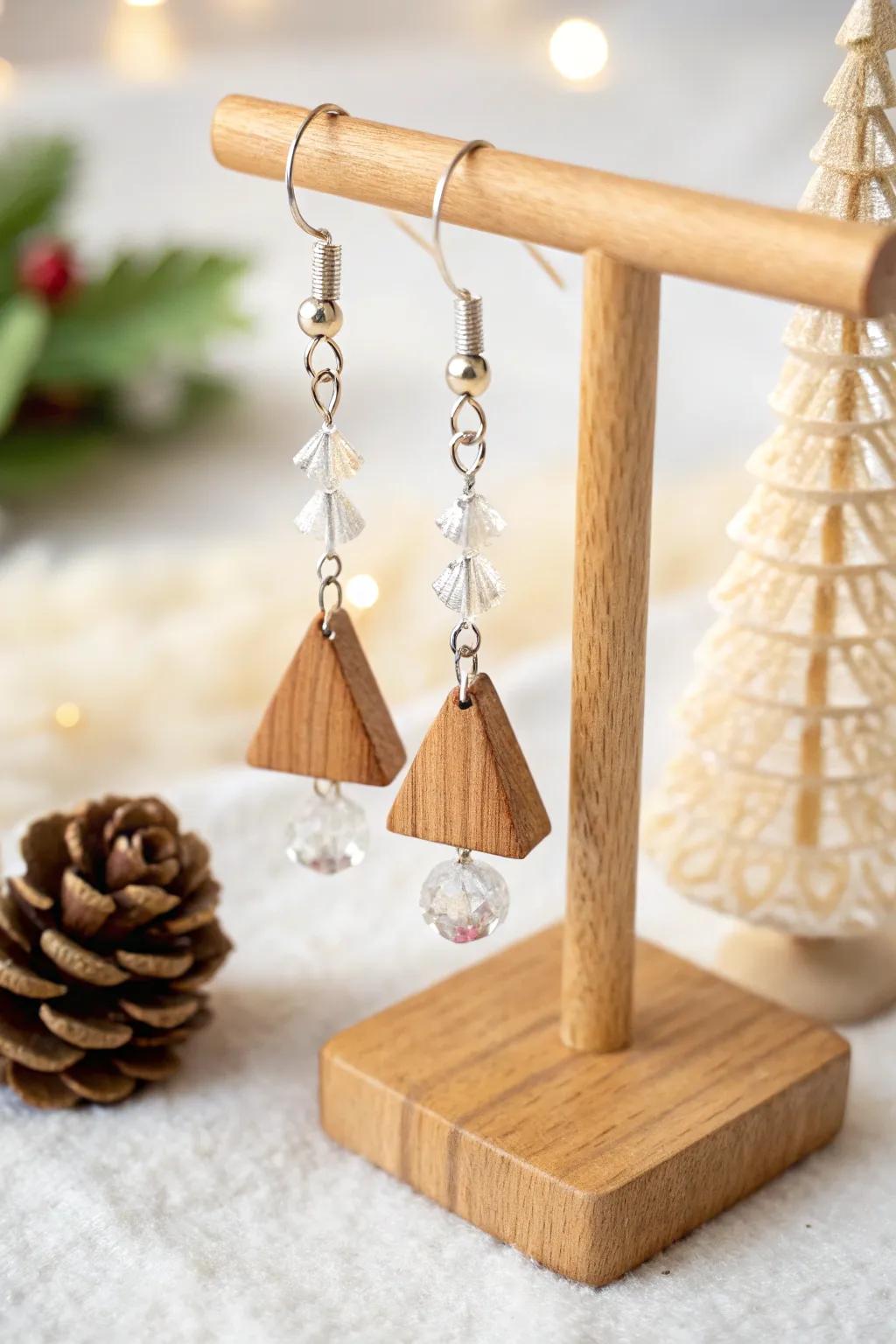 Introduce a shimmer of celebratory glimmer with these hand-fashioned minimalist ear charms, flawless for the Yuletide season!