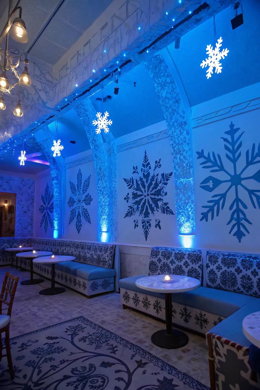 Conjure a magical ambiance with a wintry dreamland theme.