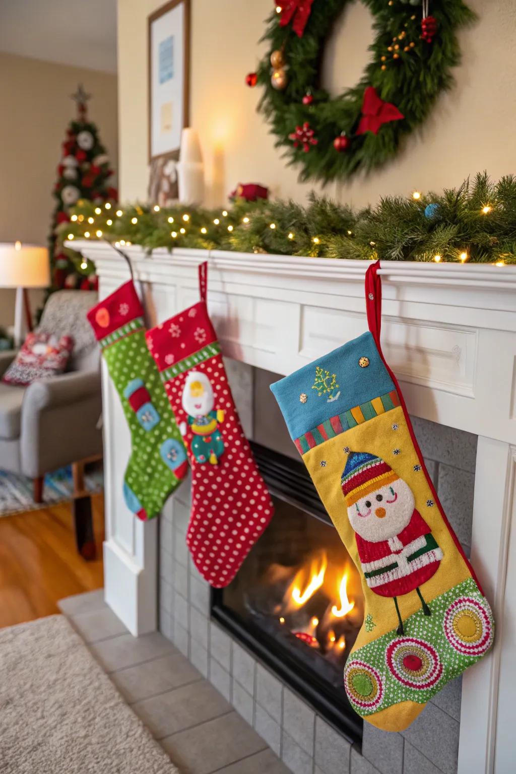 Felt stockings are colorful, playful, and perfect for crafting.